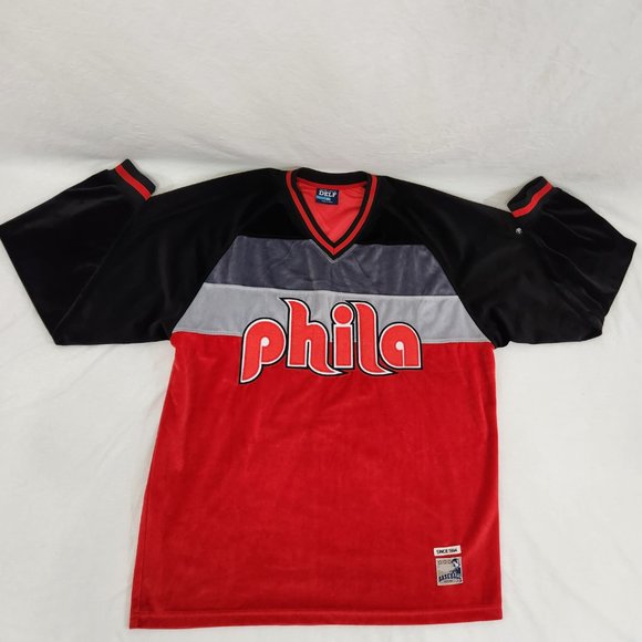 Vintage Unisex DELF Sportswear Pullover Embroidery PHILA Logo Long Sleeves Suede - Picture 5 of 16